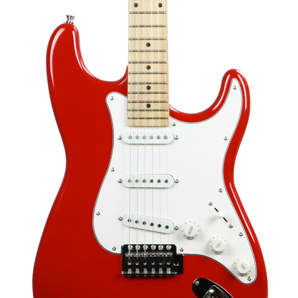 Main Street Dbl Ca Lam Body Guitar Red MEDCRD-3 - Image 2