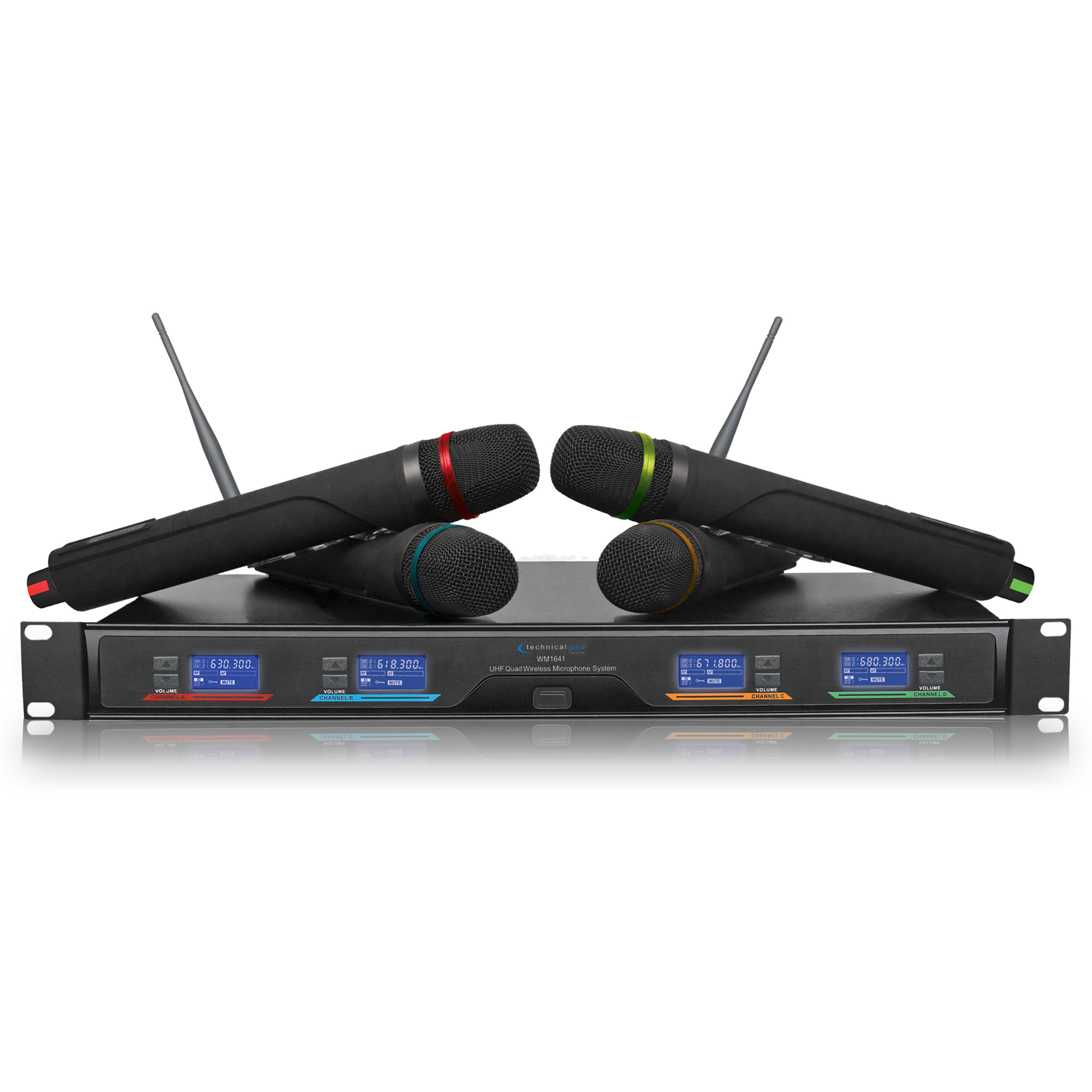 Order TECHNICAL PRO PROFESSIONAL UHF QUAD WIRELESS MICROPHONE SYSTEM